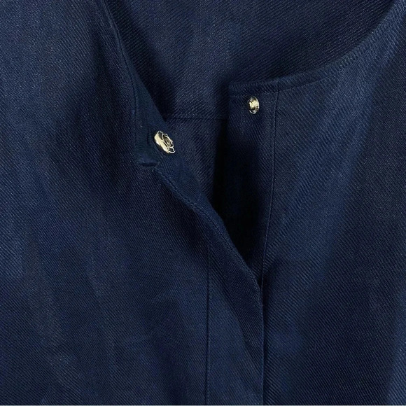 Chico’s Linen Blue Lightweight Jacket Size 3 (16/18) - Picture 7 of 8